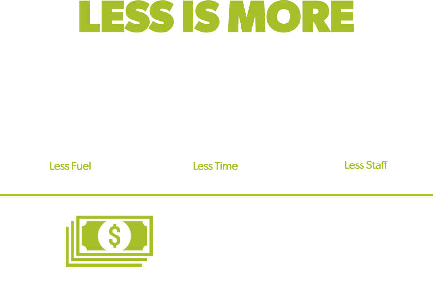 Less Is More Lower Operating Costs